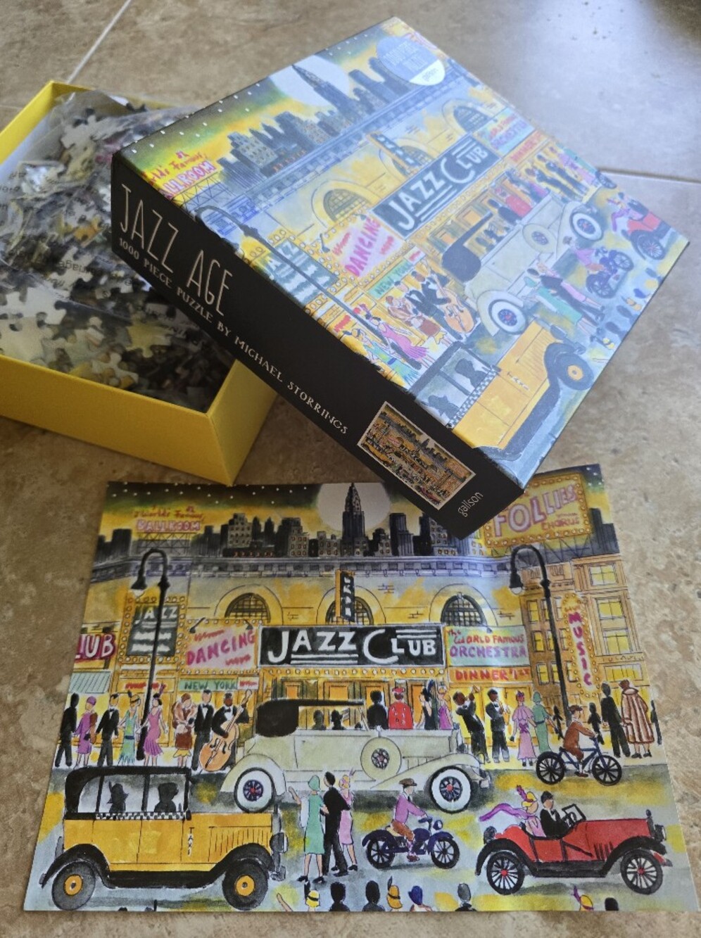 Galison 1000 Piece Jazz Age Puzzle Art Print - Yellow/Black